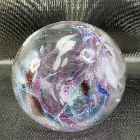 Kitras Art Glass Ball Tree Of Enchantment Large Glass Ornament Witch Ball Orb - Picture 2 of 14